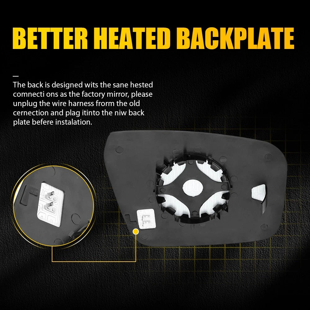 For Nissan Navara D40 2007-2015 Wing Side Mirror Glass Heated Blind Right Side