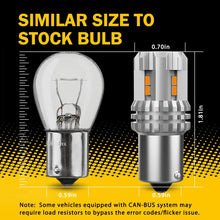 Load image into Gallery viewer, 2-10x BA15S 1156 P21W LEDS TURN SIGNAL LIGHT INDICATOR CANBUS BULB GLOBE NEWA
