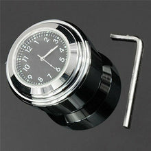 Load image into Gallery viewer, Motorcycle Bike Chrome Waterproof Dial Handlebar Clock Glow Watch For 7/8" to 1"