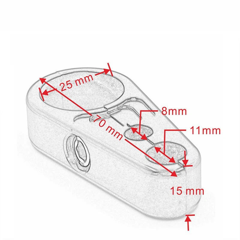 1" 25mm Chrome Motorcycle Handlebar Clutch Brake Cable Clamp Holder for Harley S