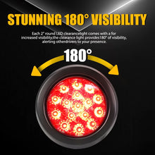 Load image into Gallery viewer, 4X Round Red Amber Indicator LED Tail Trailer Lights Ute Caravan Truck Stop 30V