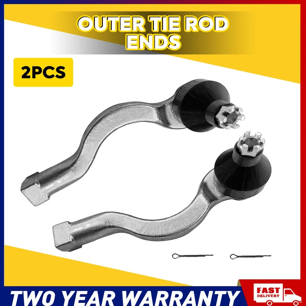 2PCS Outer Tie Rod Ends L+R for Mitsubishi Pajero NM NP NS NT Triton ML 06-15