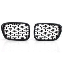 Load image into Gallery viewer, Pair Gloss Black Diamond Style Front Kidney Grille fits BMW E39 5 Series 99-03 S