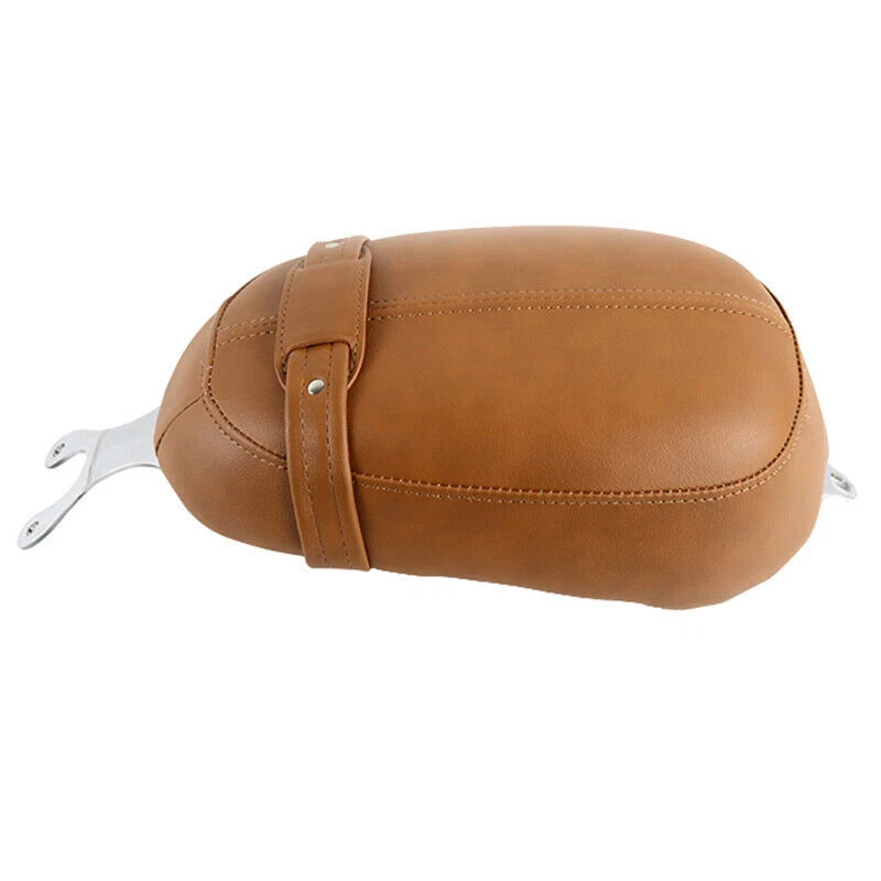 Tan PU Leather Rear Pilion Passenger Seat Pad for Indian Scout Sixty 2016-23 ST