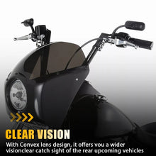Load image into Gallery viewer, For Motorcycle Bike Chopper Cruiser Bobber Oval Mini Mirror Black 10mm 8mm Bolt.