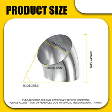Load image into Gallery viewer, 4-40X OD 3" 45 Degree Mandrel Bend Elbow Stainless Steel Bend Exhaust Tube NEW A