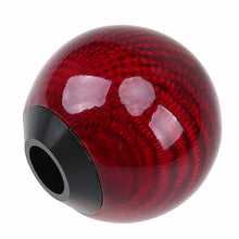 Load image into Gallery viewer, Red Carbon Fiber Gear Shift Knob Round Ball Shape Universal for Manual Cars ST