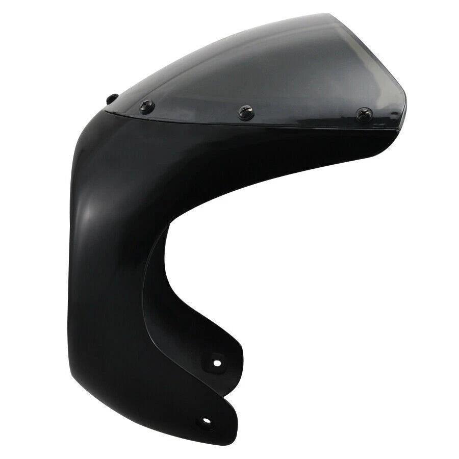 7'' Front Motorcycle Headlight Cafe Racer Handlebar Fairing Windshield Black AU