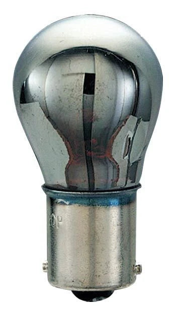 Silver Coating Amber Indicator Light Globe S25 BAU15S PY21W 2pcs pack