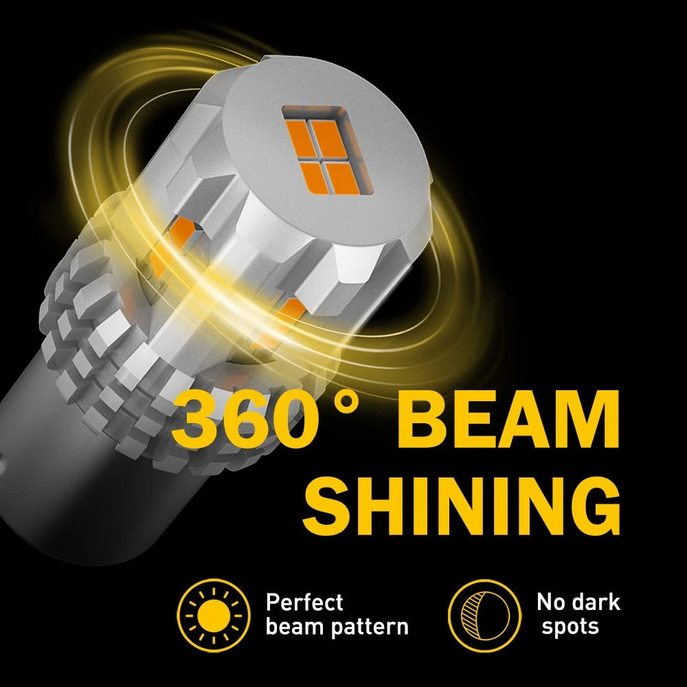 2-10x BA15S 1156 P21W LEDS TURN SIGNAL LIGHT INDICATOR CANBUS BULB GLOBE AMBER A