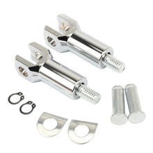 Load image into Gallery viewer, Chrome Rear Passenger Footpeg Supports Mounts Clevis For Harley Softail 00-06 ST