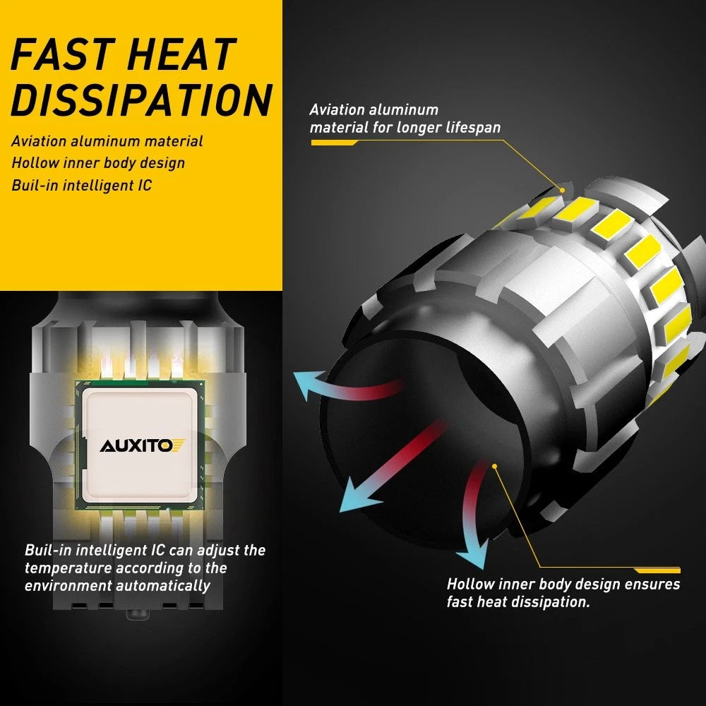 2X T20 7443 RED WHITE LED AMBER CAR BRAKE STOP TAIL LIGHT BULB BRAKE STOP TAIL.