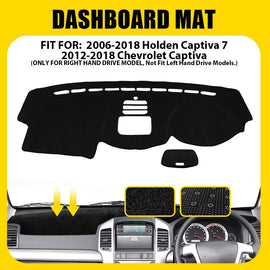 For Holden Captiva 7 2006-2018 Car Dashmat Dash Mat Non-slip Dashboard Cover AU