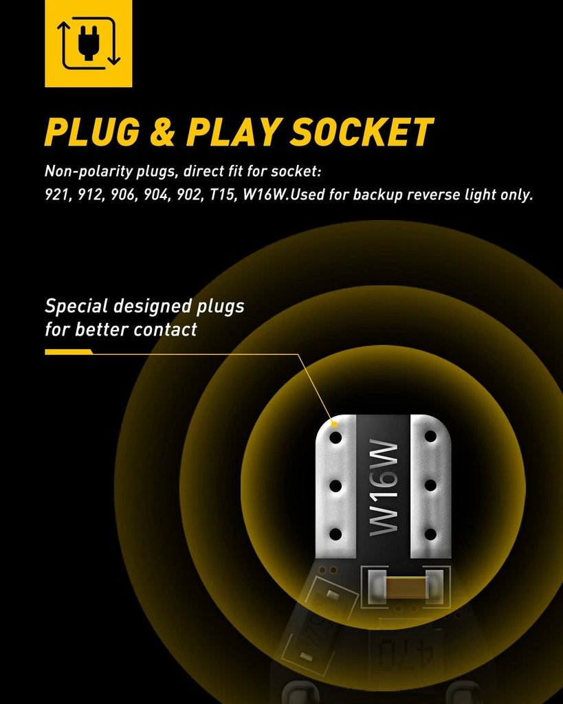 2X T15 T16 W16W 921 LED Side Parker Light Backup Car Wedge Reverse Globe Bulbs