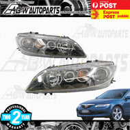 Front Headlights with Bulbs Pair for Mazda 6 GG/GY Sedan 08/2005-01/2008