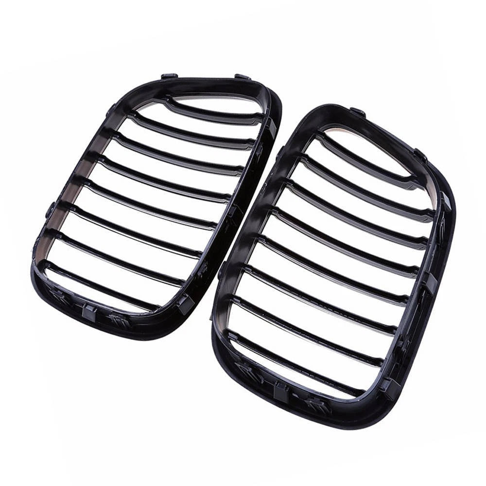 Gloss Black Front Bumper Hood Kidney Grille Grills for BMW X5 E53 2000-2003 ST