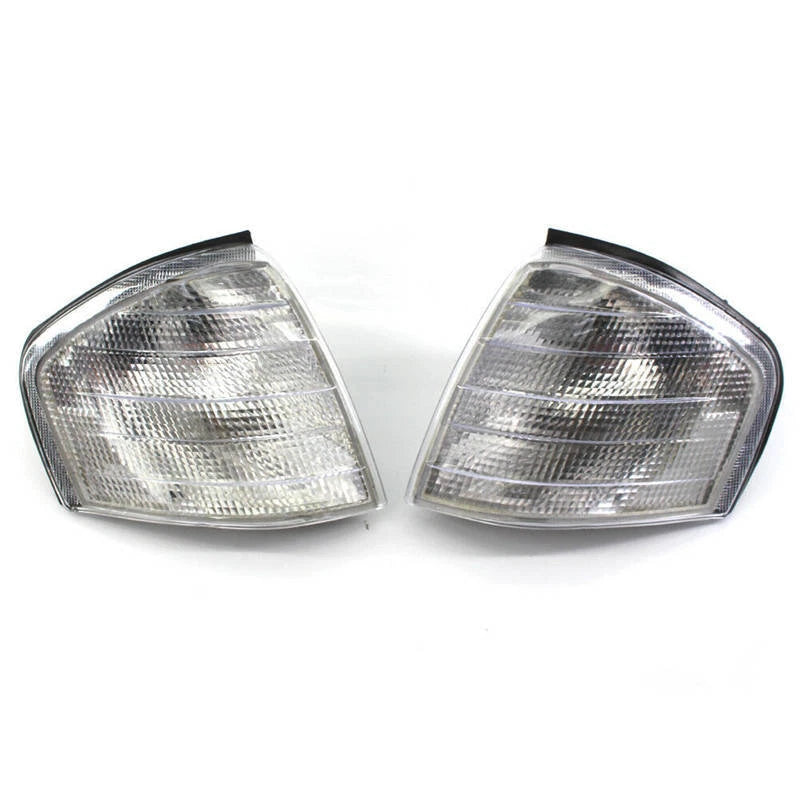 Clear White Front Corner Signal Lights Indicator For Benz C-Class W202 1994-2000