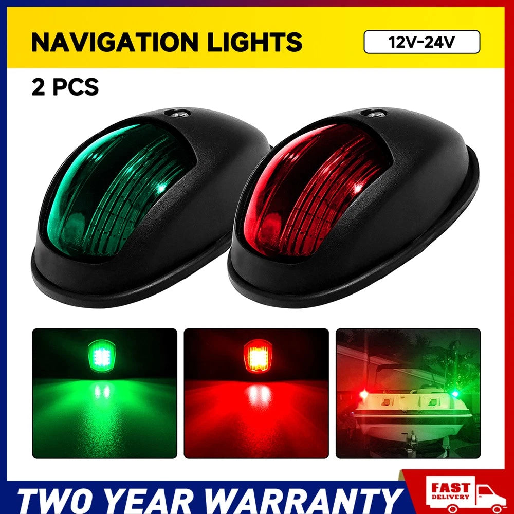 2x LED Navigation Lights Nav Lamp Side Mount Port Starboard Marine Yacht Hot