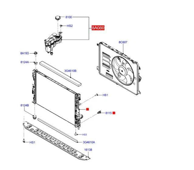 For Ford Mondeo Coolant Tank Overflow Bottle 2007-2014 TDCi 2.3L MA MC