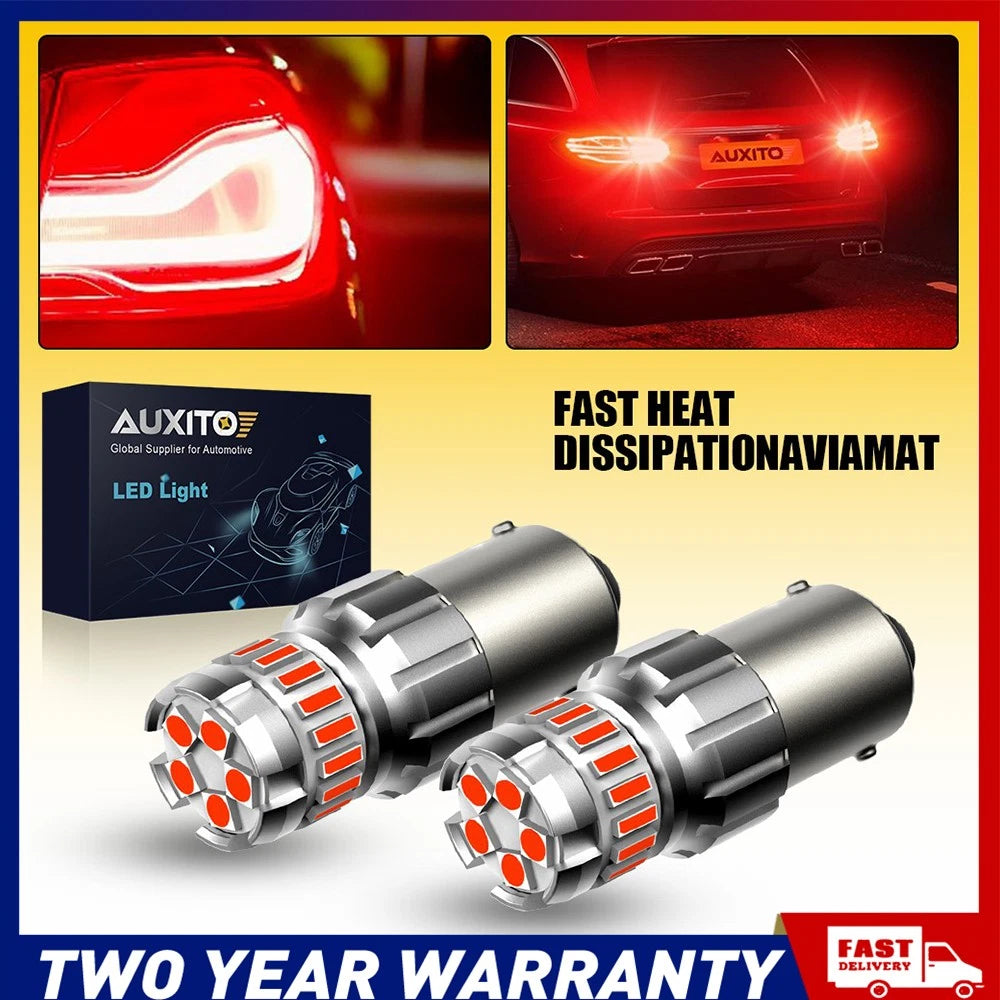 2-10x BAY15D 1156 RED LED TAIL BRAKE STOP LIGHT Bulb GLOBE BRIGHT ERROR FREE AU