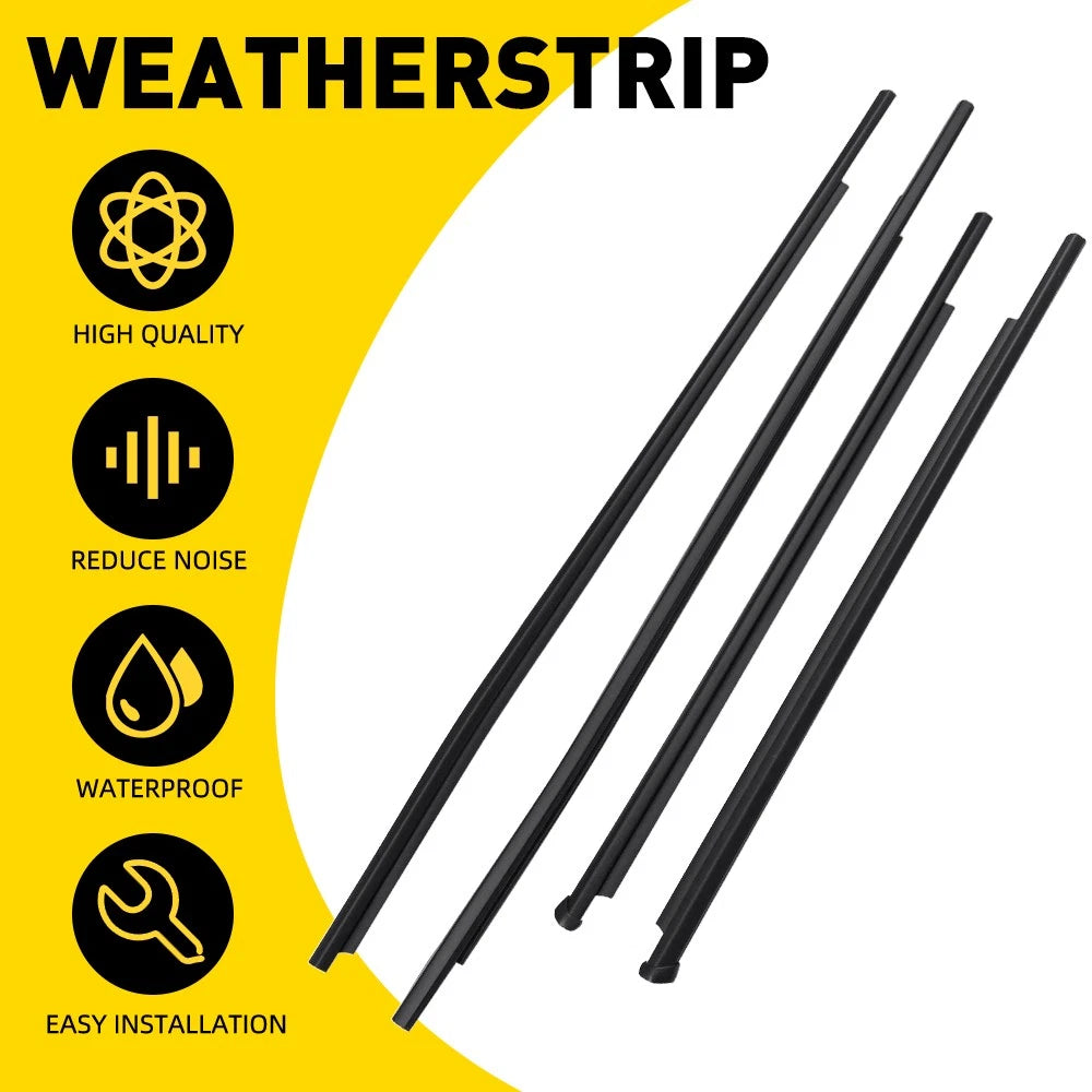 Window Seals Weather Strip for 4 Door 2015-2023 Toyota Hilux UTE Double Cab
