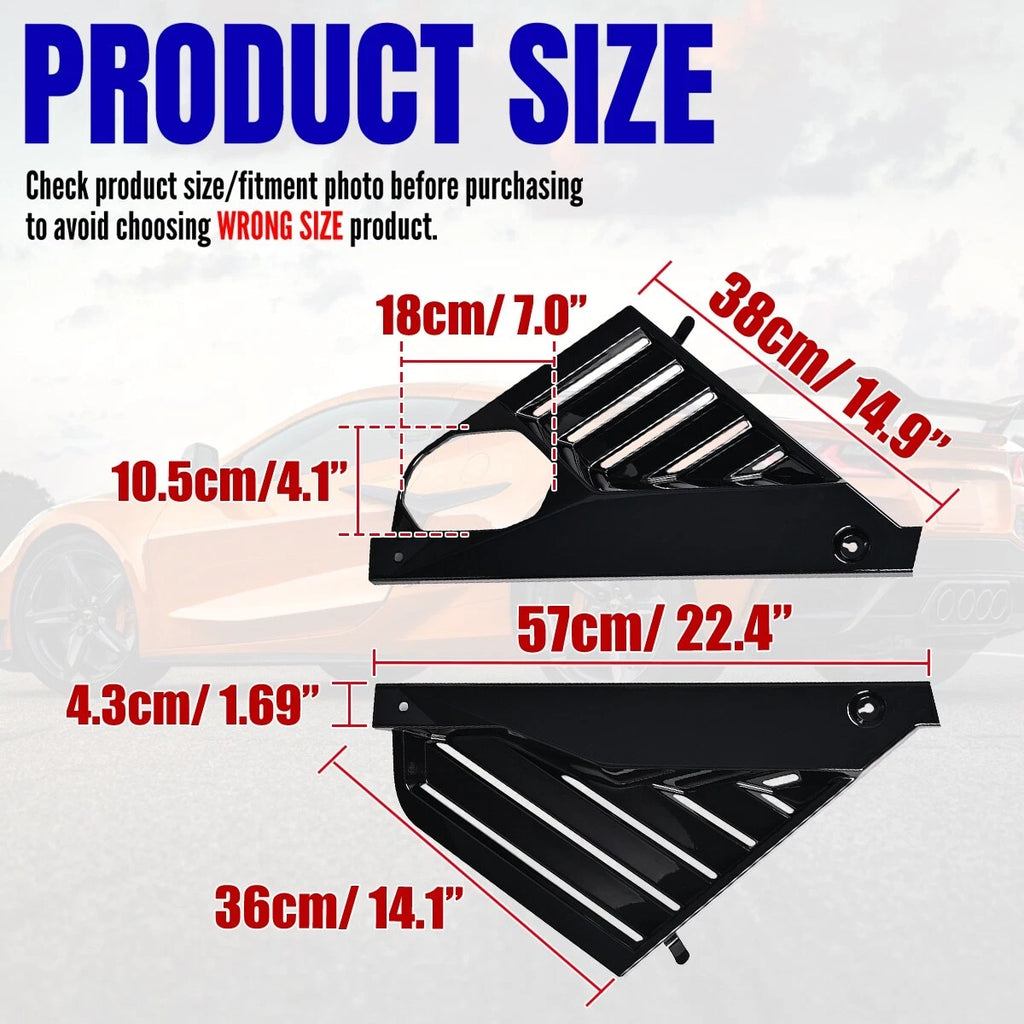 Black Engine Bay Panel Cover for Corvette C8 Stingray Coupe,C8.R Z51 2020-2024 S