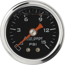 Load image into Gallery viewer, Autometer 1-1/2in Fuel Pressure Gauge Liquid Filled Black AU2172