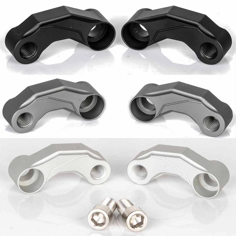 Motorcycle Black Mirrors Riser Extension Brackets Adapter For BMW R1200 GS LC