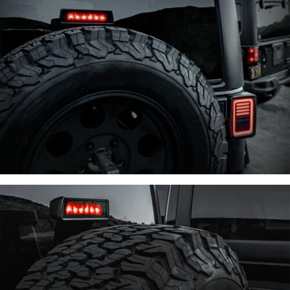 For Jeep Wrangler JK 2007-2017 LED Tail Light Rear 3rd Brake Stop Lamp ST