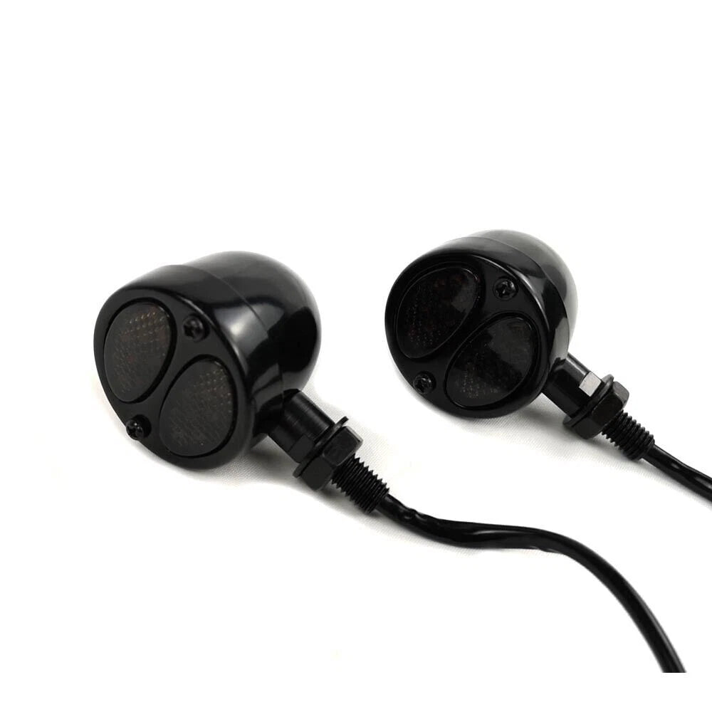 LED Motorcycle Bullet Red/Amber Brake Blinker Turn Signal Tail Lights For Harley