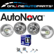 Load image into Gallery viewer, 4 Crystal Headlight 5-3/4" Round Lamp Kit Halogen H4 60/55w / H1 55w High Beam