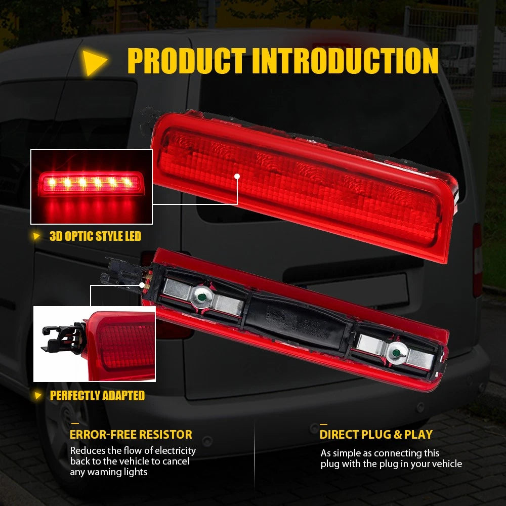 For VW Caddy Third Centre Center High Level Rear Brake Light Lamp 2K0945087A AU