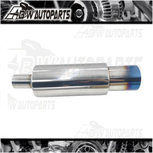 Load image into Gallery viewer, 3.5" 2" Inlet Blued Tip Polished/Blued Cannon Exhaust Muffler