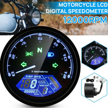 Load image into Gallery viewer, Universal Digital LCD Motorcycle Odometer Speedometer Tachometer Gauge w/ Sensor