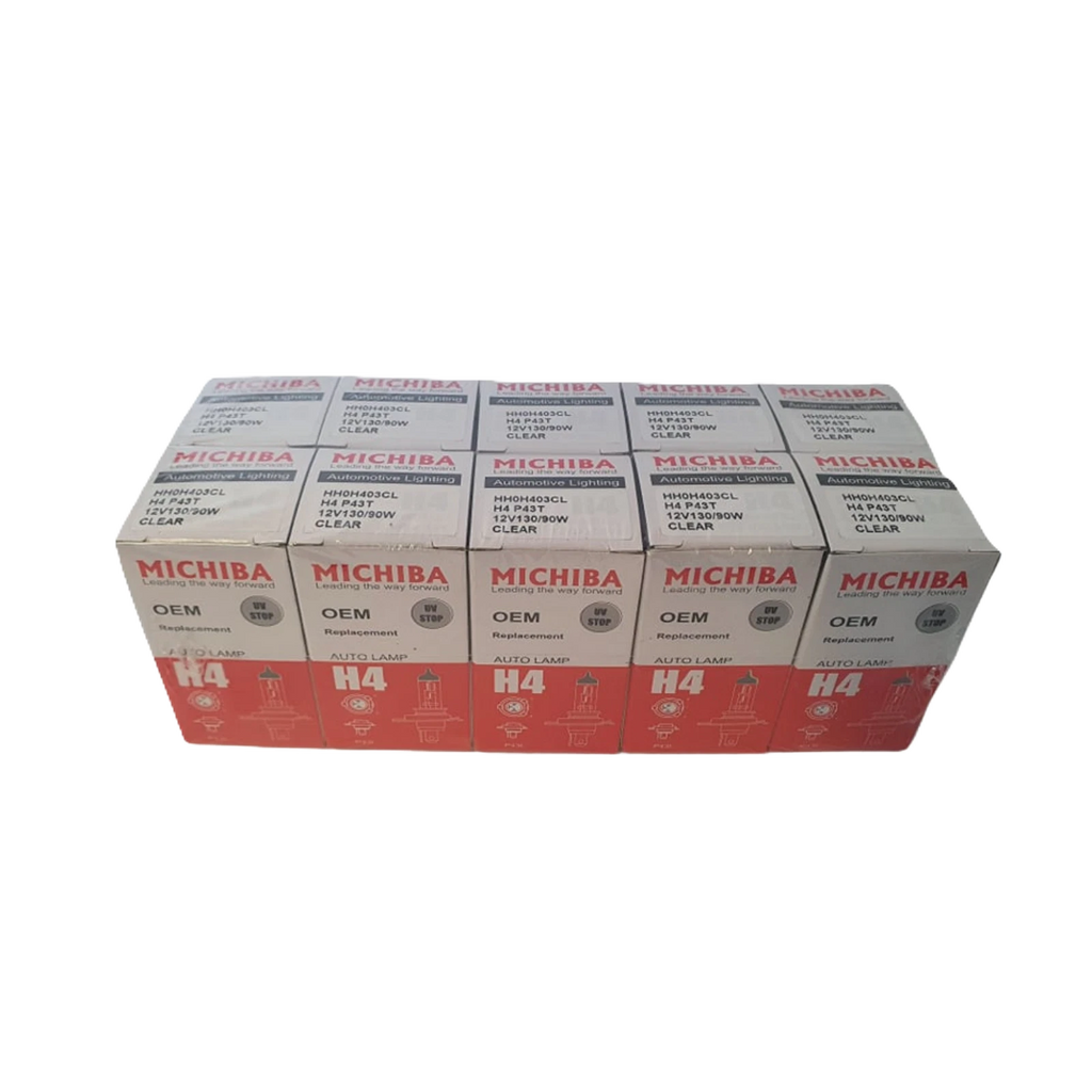 H4 Halogen Headlight Globe Bulb P43T 12V 130/90w Extra Bright Michba x10pc