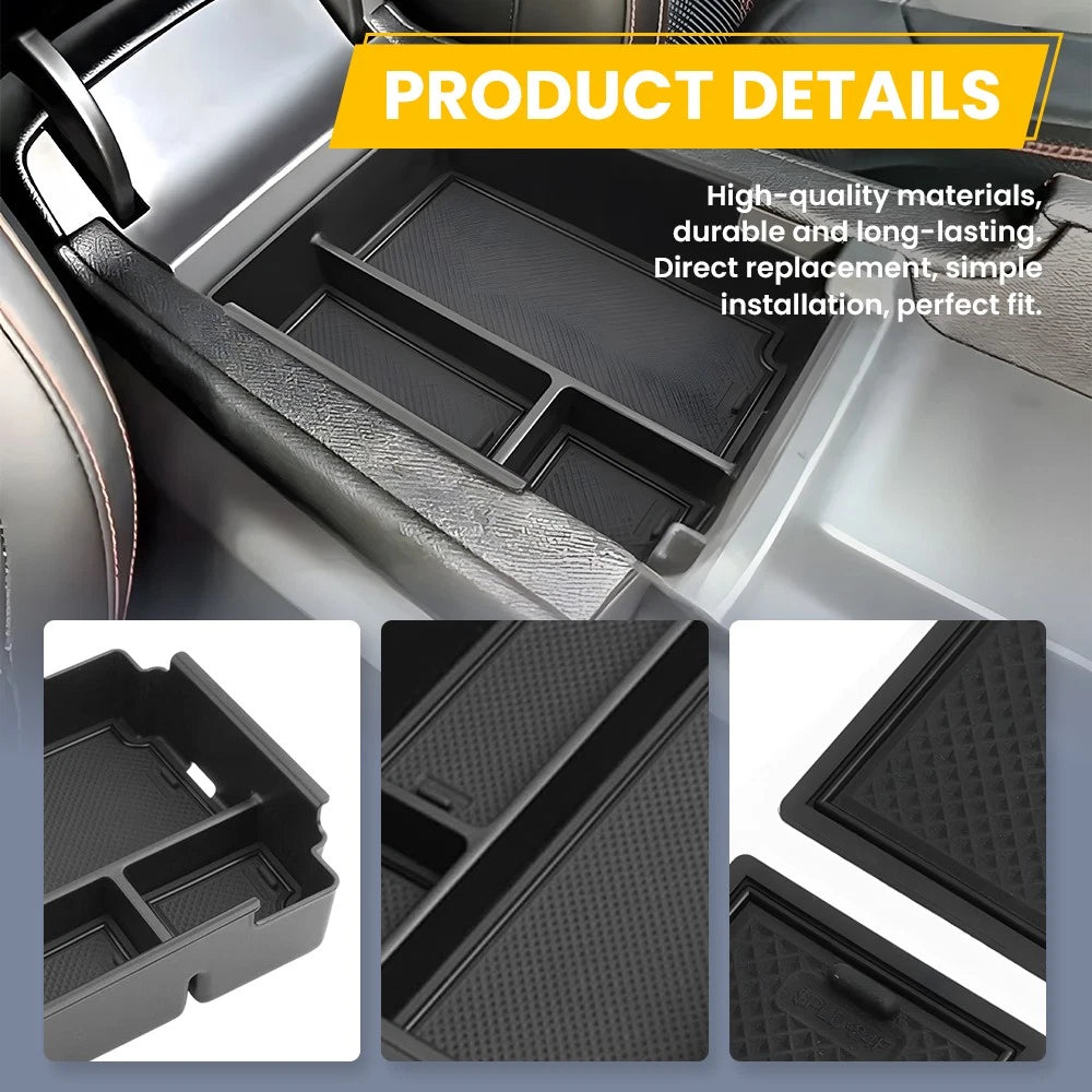 Car Armrest Storage Center Console Tray Box For 2024-2025 BYD SHARK 6 Organizer