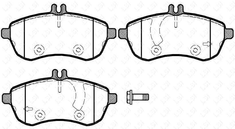 Front Brake Pads + Sensors and Disc Rotors set for Mercedes Benz C200 C200K W204