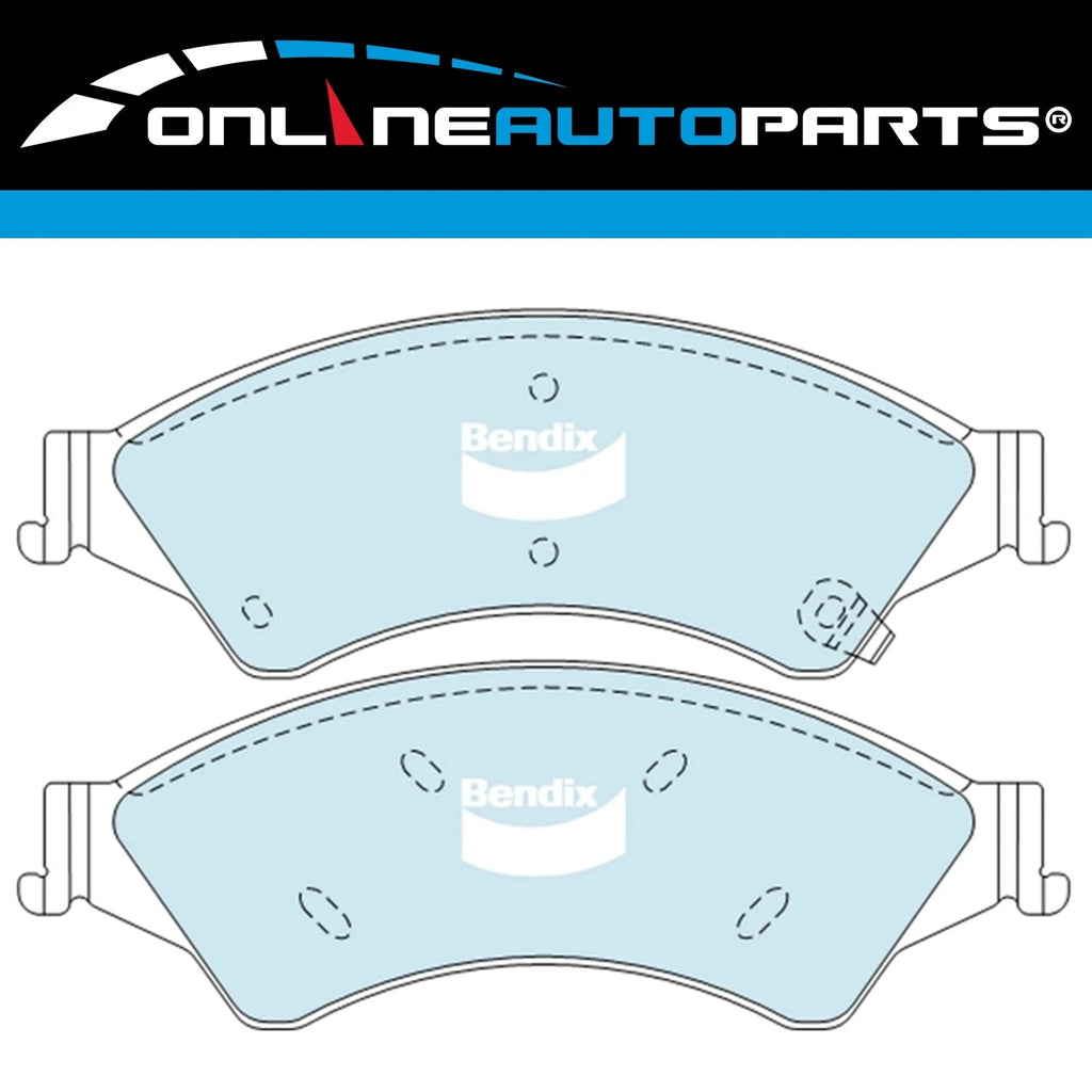 Front Slotted Dimpled Disc Brake Rotors + Bendix Pads for Mazda BT50 UP UR 11~19