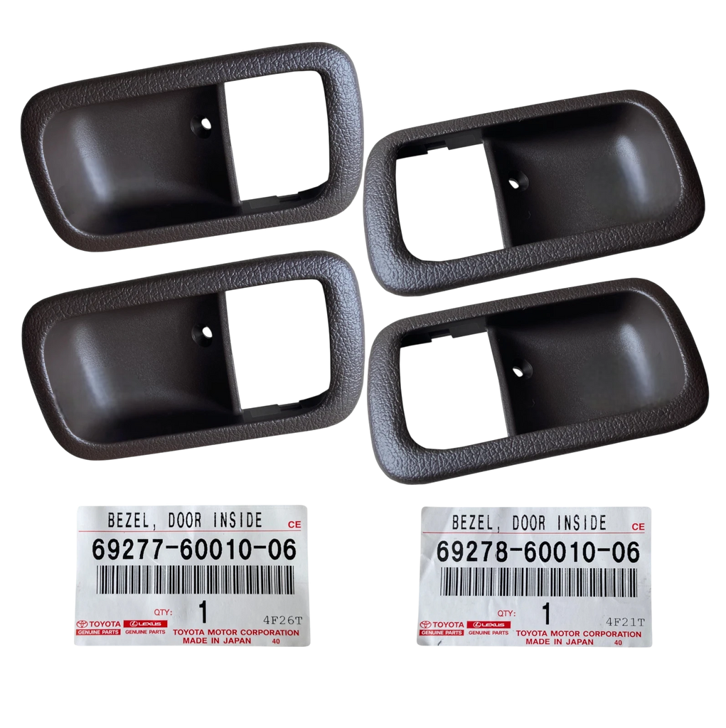 GENUINE Toyota LandCruiser 80 Series Inner Door Bezel Trim Brown Set of 4