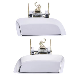 Door Handle Outer for Nissan Pathfinder R51 05-13 Set of 2 Chrome REAR LH +RH