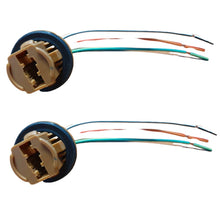 Load image into Gallery viewer, T20 7443 Dual Filament Wedge Car Stop Light Blub Globe Socket Connector x 2pc