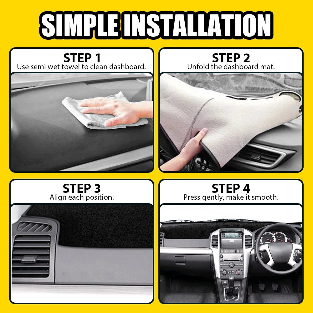 Dash Mat For 2012-2018 Chevrolet Captiva Dashboard Cover Protection Anti Slip