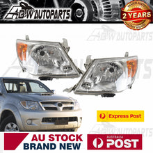 Load image into Gallery viewer, Pair LH+RH Head Light For Toyota Hilux SR SR5 Workmate GGN KUN TGN Ute 2005-2008