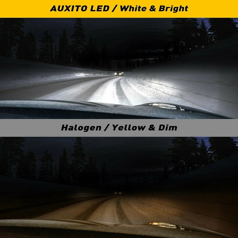 2-10x AUXITO H8/H9/H11 White LED Headlight 6500K Lights Bulb Headlamp Durable A2