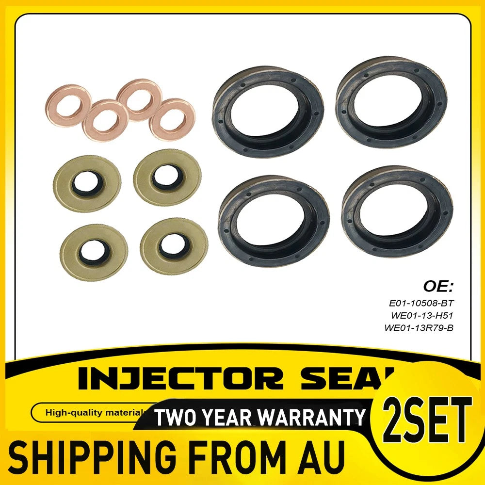 8x For Ford PK Ranger 2.5/3.0 Diesel Cylinder Head Injector Seal and Washer Kit