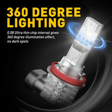 Load image into Gallery viewer, AUXITO H11 H8 LED Headlight Globes Kit Bulbs Beam H/Low 19000LM Bright White 12v