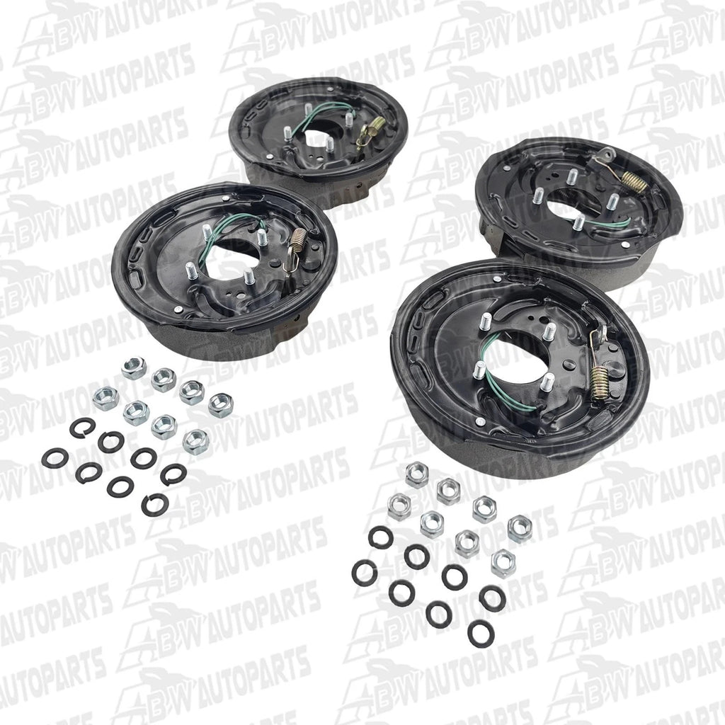 4-Piece 10" Trailer Caravan Electric Brake Backing Plates & Park Brake Lever Au