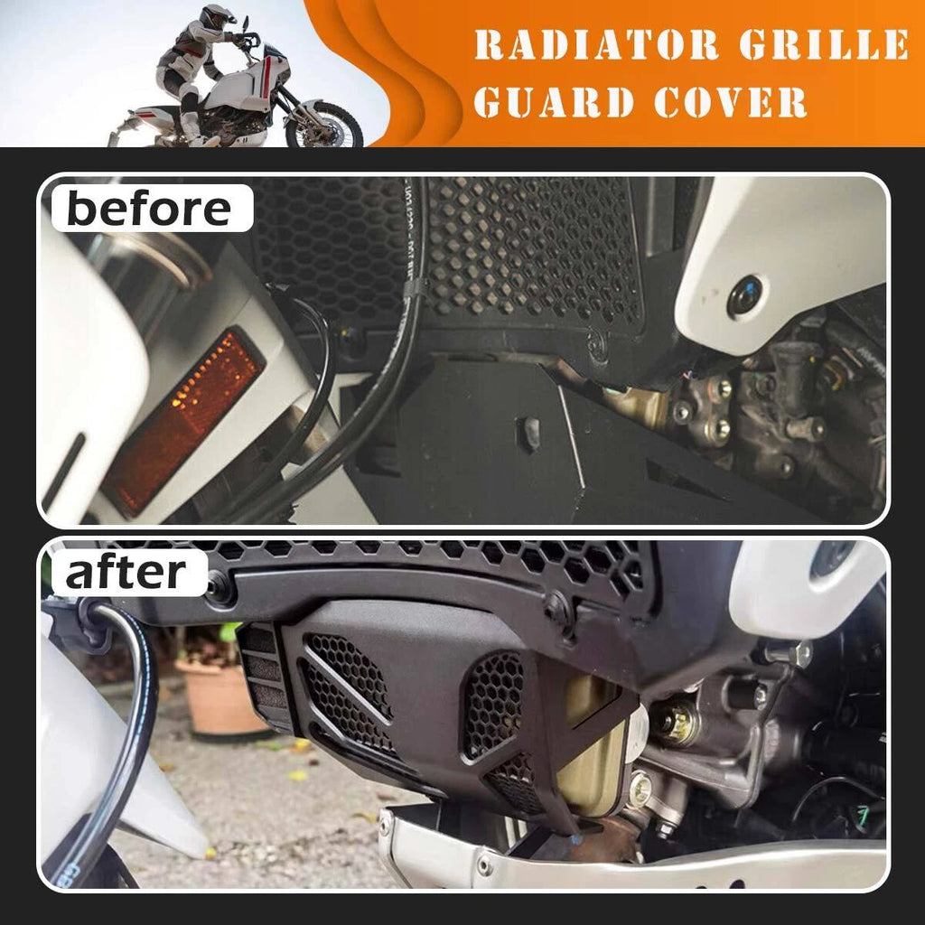 Black Engine Grille Radiator Guard Protector Cover For Ducati Desert X 2022-2023