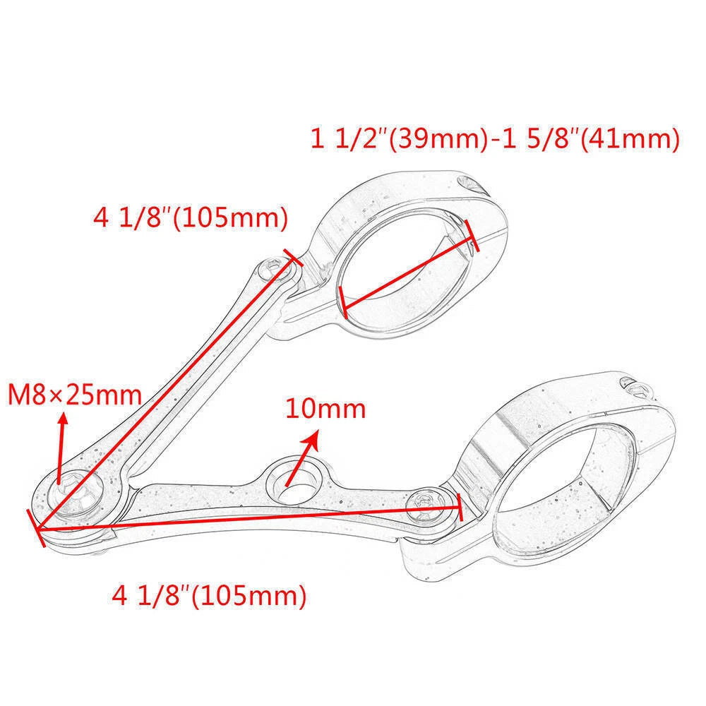 39-41mm Motorcycle Headlight Bracket Mount Clamp CNC Fork Tube Holder For Harley