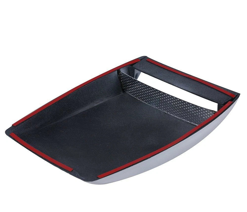 1x Universal Car decorative Air Flow Intake Scoop Bonnet Vent Cover Hood Black S